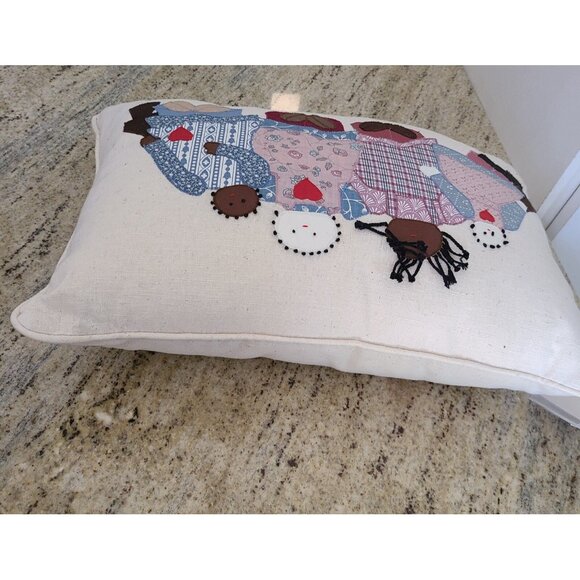 New! Southern Folk Art Handmade Multi-Racial Friendship Pillow Bantu Knots - Picture 7 of 12